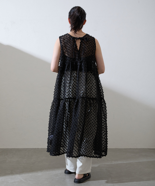 IENA（イエナ）の「TORRAZZO DONNA/トラッゾドンナ 2way dot tiered OP ワンピース 6244-542（ワンピース・レディース・ブラック・FREE）」の4枚目の写真