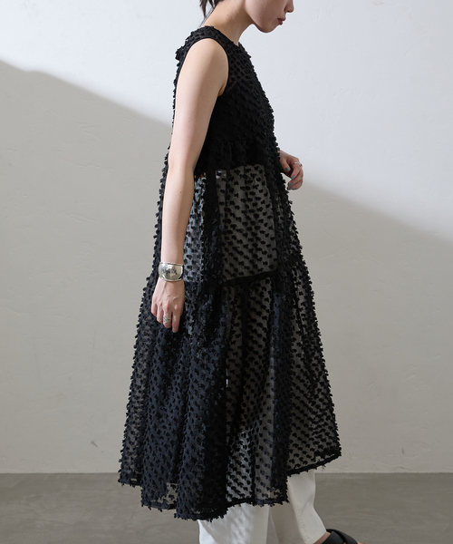 IENA（イエナ）の「TORRAZZO DONNA/トラッゾドンナ 2way dot tiered OP ワンピース 6244-542（ワンピース・レディース・ブラック・FREE）」の6枚目の写真