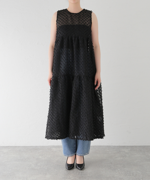 IENA（イエナ）の「TORRAZZO DONNA/トラッゾドンナ 2way dot tiered OP ワンピース 6244-542（ワンピース・レディース・ブラック・FREE）」の10枚目の写真