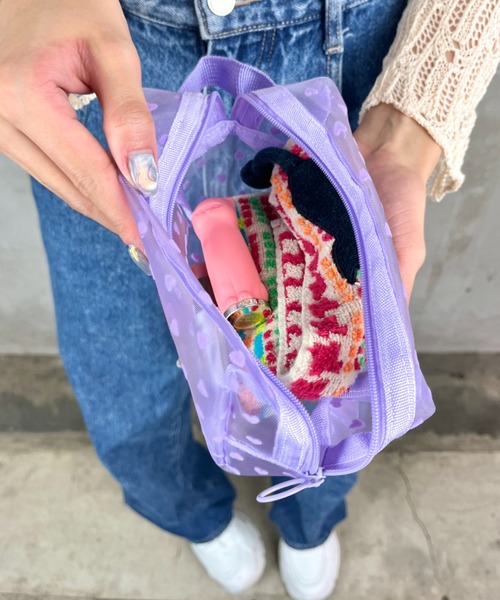 ブルガリ コスメポーチ スモールサイズ ロゴマニア デニム 化粧ポーチ  