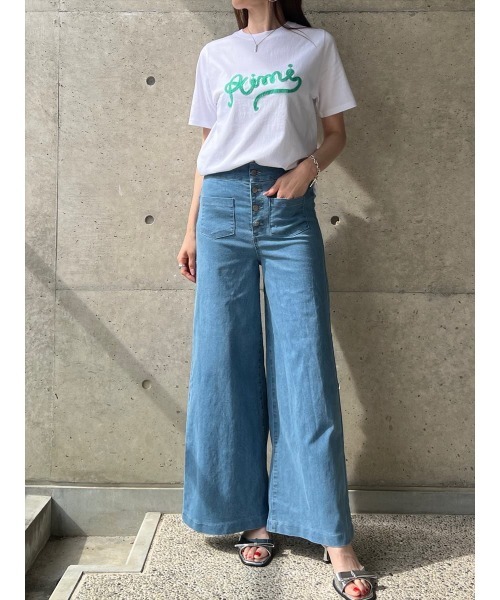 Day and Grade（デイアンドグレイド）の「ワイドデニムパンツ（デニムパンツ・レディース・インディゴブルー・FREE）」の3枚目の写真