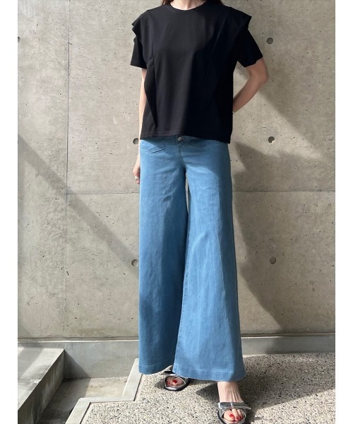 Day and Grade（デイアンドグレイド）の「ワイドデニムパンツ（デニムパンツ・レディース・インディゴブルー・FREE）」の6枚目の写真