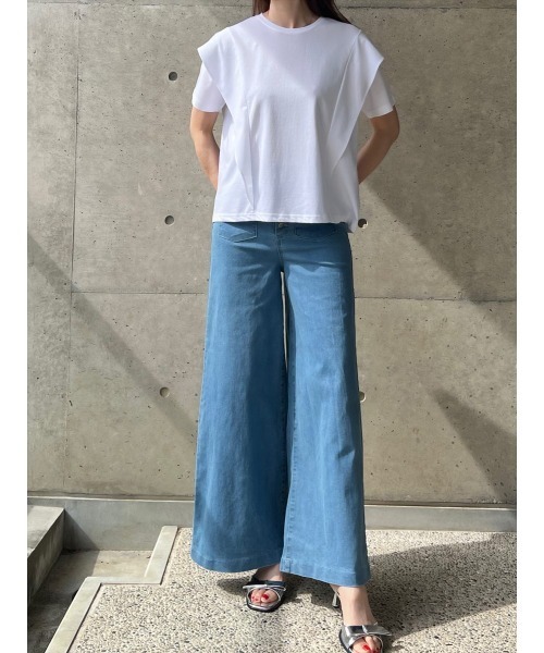 Day and Grade（デイアンドグレイド）の「ワイドデニムパンツ（デニムパンツ・レディース・インディゴブルー・FREE）」の8枚目の写真