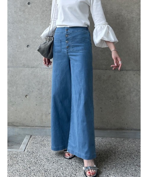 Day and Grade（デイアンドグレイド）の「ワイドデニムパンツ（デニムパンツ・レディース・インディゴブルー・FREE）」の9枚目の写真