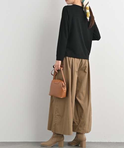aunt lily(アントリリー)の「ドライレーヨン ラウンドカーディガン/ 長袖 ショート丈 春服 夏服 冷房対策 紫外線対策(カーディガン/ボレロ・レディース・ブラック/カーキ/ネイビー・S/M/L/3L/LL)」の14枚目の写真