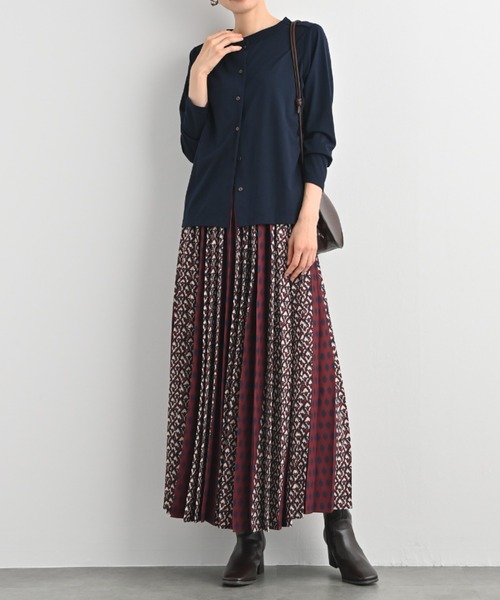 aunt lily(アントリリー)の「ドライレーヨン ラウンドカーディガン/ 長袖 ショート丈 春服 夏服 冷房対策 紫外線対策(カーディガン/ボレロ・レディース・ブラック/カーキ/ネイビー・S/M/L/3L/LL)」の22枚目の写真