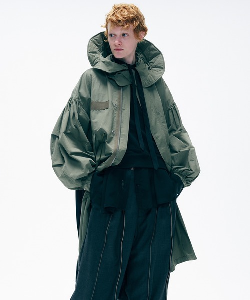 Wizzard（ウィザード）の「Wizzard ウィザード / DOCKING PLEATS MOD'S COAT ドッキングプリーツモッズコート / W24AW-CO020（モッズコート・メンズ・ブラック/カーキ・2）」の2枚目の写真