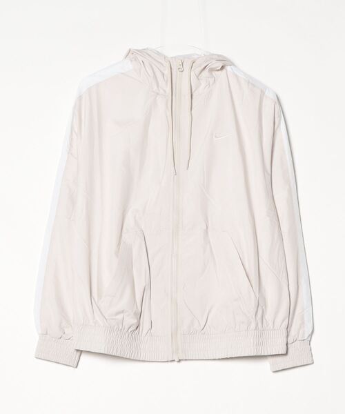 NIKE（ナイキ）の「ナイキ NIKE ナイキ  NSW エッセンシャル UV ウーブン フーディ ジャケット（パーカー・レディース・ライトベージュ/ブラック/ホワイト/ホワイト×ブラック・M/L/XL/S）」の4枚目の写真