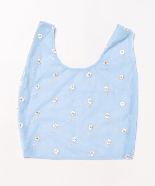 Mignonjour(ミニョンジュール)の「Mignonjour/デイジー柄シアートートバッグ M2476(トートバッグ・レディース・ホワイト/パープル/ベージュ/グリーン/ピンク/ベビーピンク/ブラック/ブルー・FREE)」の14枚目の写真