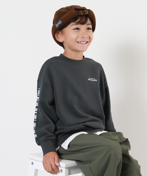 STONE  ブラック 長袖 トレーナー ほぼ未着用 セール】デビラボ BIGシルエット プリント トレーナー