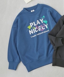 フレームワーク　バックプリントオーバーサイズ薄手スウェット　青緑 フレームワークバックプリントオーバーサイズ薄手スウェット青緑
