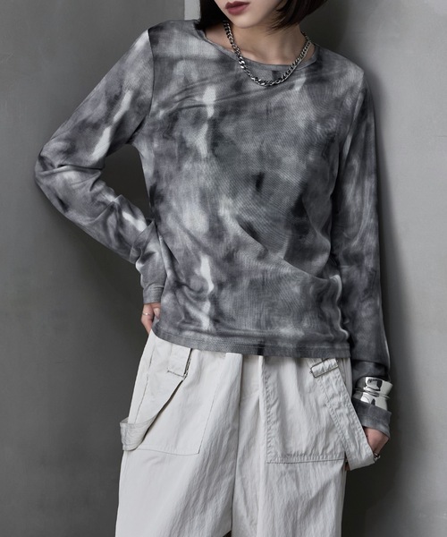 etoll.（エトル）の「ニュアンスチュールシャーリングPO（Tシャツ/カットソー・レディース・グリーン/パープル/ブラック・M）」の5枚目の写真