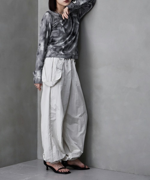 etoll.（エトル）の「ニュアンスチュールシャーリングPO（Tシャツ/カットソー・レディース・グリーン/パープル/ブラック・M）」の7枚目の写真