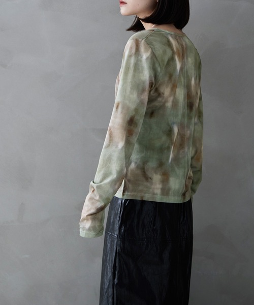 etoll.（エトル）の「ニュアンスチュールシャーリングPO（Tシャツ/カットソー・レディース・グリーン/パープル/ブラック・M）」の10枚目の写真