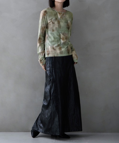 etoll.（エトル）の「ニュアンスチュールシャーリングPO（Tシャツ/カットソー・レディース・グリーン/パープル/ブラック・M）」の11枚目の写真