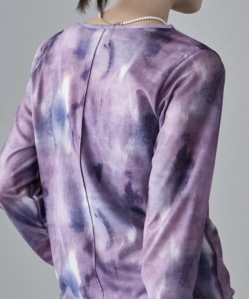 etoll.（エトル）の「ニュアンスチュールシャーリングPO（Tシャツ/カットソー・レディース・グリーン/パープル/ブラック・M）」の17枚目の写真