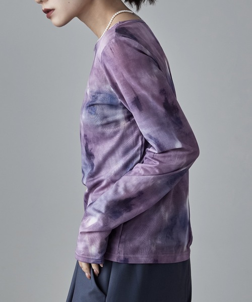 etoll.（エトル）の「ニュアンスチュールシャーリングPO（Tシャツ/カットソー・レディース・グリーン/パープル/ブラック・M）」の18枚目の写真