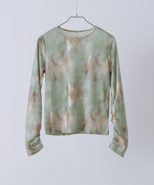 etoll.（エトル）の「ニュアンスチュールシャーリングPO（Tシャツ/カットソー・レディース・グリーン/パープル/ブラック・M）」の21枚目の写真