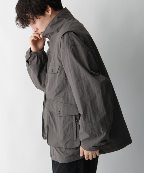 Ever Trek（エバートレック）の「【Ever Trek】2WAY/マルチポケットナイロンジャケット（ブルゾン・メンズ・ブラック/グレー/グリーン・SMALL/MEDIUM/LARGE）」の14枚目の写真
