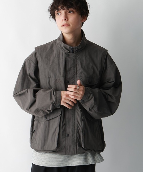 Ever Trek（エバートレック）の「【Ever Trek】2WAY/マルチポケットナイロンジャケット（ブルゾン・メンズ・ブラック/グレー/グリーン・SMALL/MEDIUM/LARGE）」の16枚目の写真