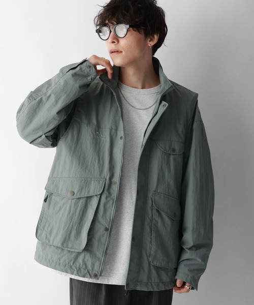 Ever Trek（エバートレック）の「【Ever Trek】2WAY/マルチポケットナイロンジャケット（ブルゾン・メンズ・ブラック/グレー/グリーン・SMALL/MEDIUM/LARGE）」の20枚目の写真