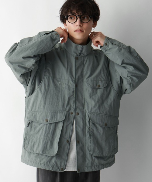 Ever Trek（エバートレック）の「【Ever Trek】2WAY/マルチポケットナイロンジャケット（ブルゾン・メンズ・ブラック/グレー/グリーン・SMALL/MEDIUM/LARGE）」の22枚目の写真