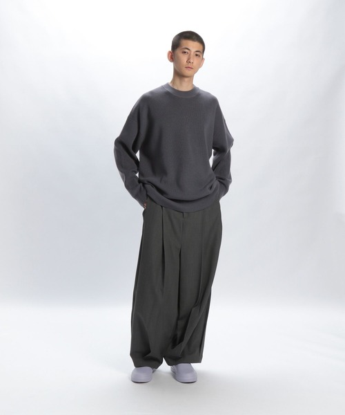 STERNBERG(スタンバーグ)の「スーパーエクストラファインメリノクルーリブニット(ニット/セーター・メンズ・ブラック/チャコールグレー・MEDIUM/LARGE)」の19枚目の写真