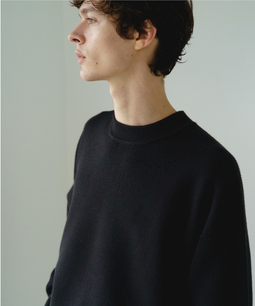 完売商品/STERNBERG/スーパーエクストラファインメリノクルーリブニット セール】スーパーエクストラファインメリノクルーリブニット