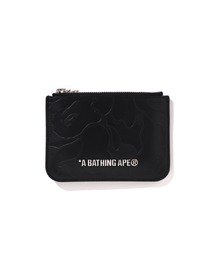 極美品レアA BATHING APE SOLID CAMO LEATHERエイプ A BATHING APE（アベイシングエイプ）の「SOLID CAMO LEATHER POUCH