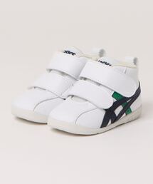 ASICS（アシックス）の「ASICS SUKU2 アシックス スクスク AMULEFIRST SL ベビーシューズ ミドルカット 2本ベルト(アミュレファーストSL) 1144A223 107 ホワイト/ダークネイビー（スニーカー・キッズ）」