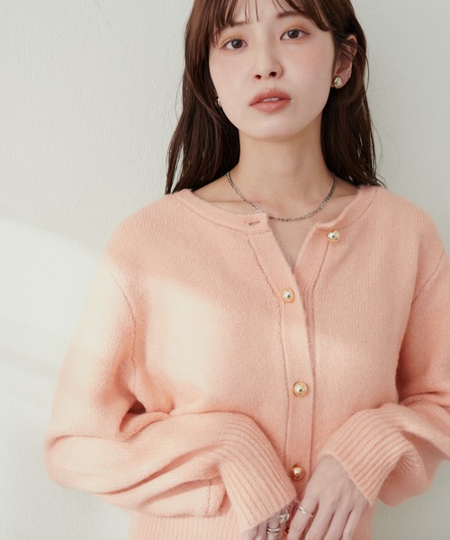 セール】【ZOZO限定】ころりん釦クルーネックカーデ（カーディガン