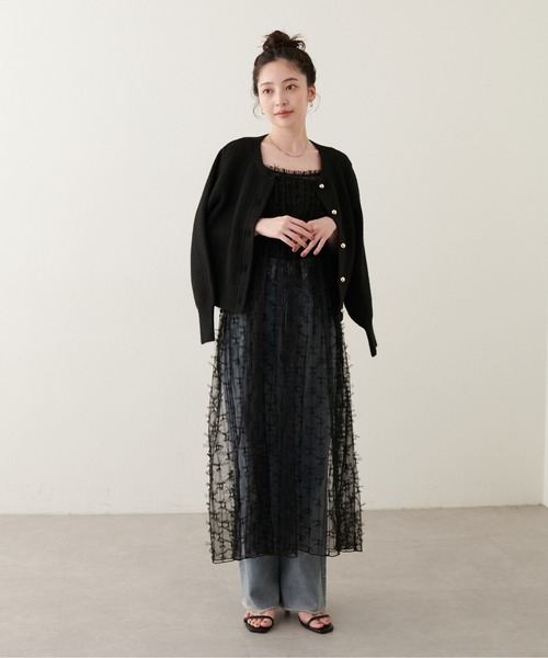 natural couture（ナチュラルクチュール）の「【ZOZO限定】ころりん釦クルーネックカーデ（カーディガン/ボレロ・レディース・モカ/オレンジ/ネイビー/ボルドー/オフホワイト/グレー/ブラック・FREE）」の18枚目の写真