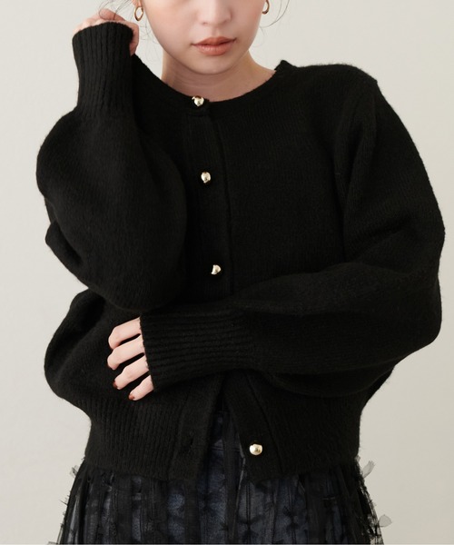 natural couture（ナチュラルクチュール）の「【ZOZO限定】ころりん釦クルーネックカーデ（カーディガン/ボレロ・レディース・モカ/オレンジ/ネイビー/ボルドー/オフホワイト/グレー/ブラック・FREE）」の12枚目の写真