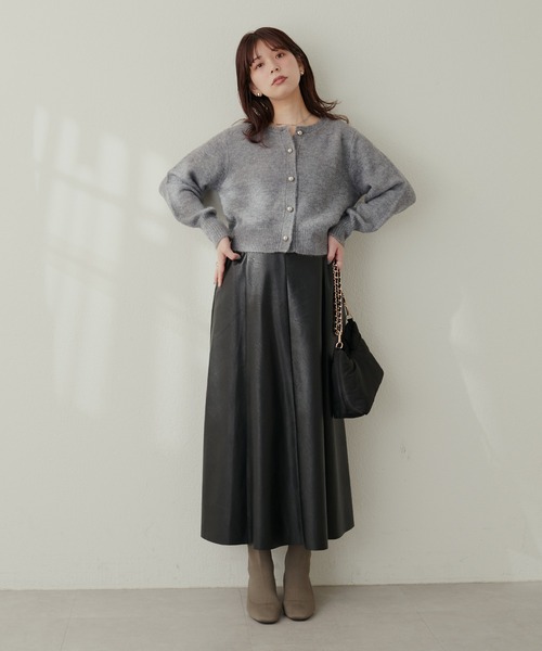 natural couture（ナチュラルクチュール）の「【ZOZO限定】ころりん釦クルーネックカーデ（カーディガン/ボレロ・レディース・モカ/オレンジ/ネイビー/ボルドー/オフホワイト/グレー/ブラック・FREE）」の22枚目の写真