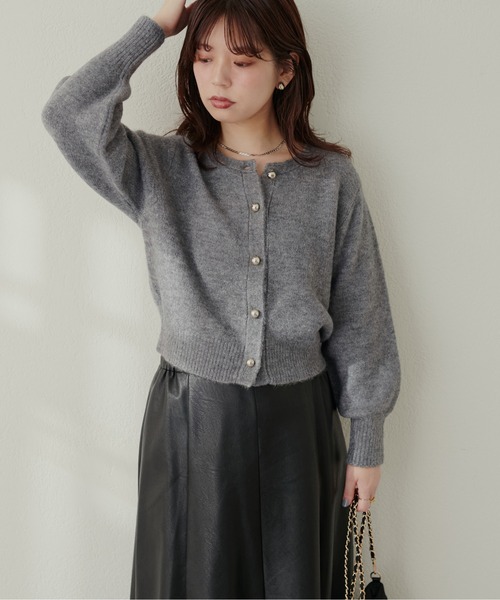 セール】【ZOZO限定】ころりん釦クルーネックカーデ