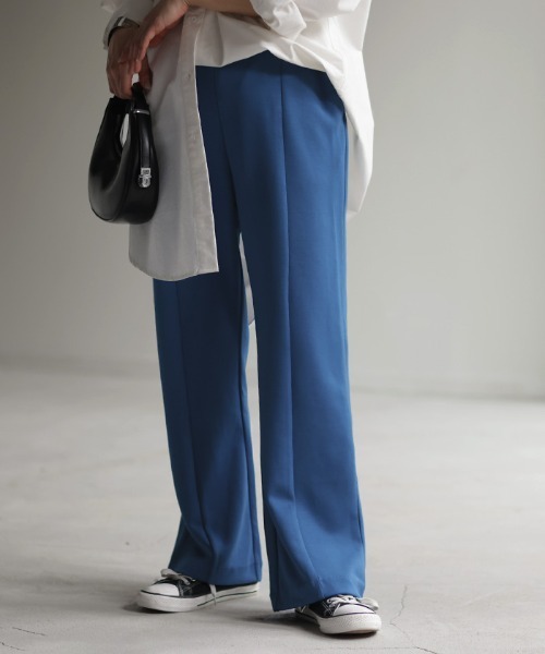 HUG.U（ハグユー）の「推し色見つかる 超楽カラーパンツ（スラックス・レディース・ベージュ/イエロー/レッド/グリーン/ブラック/グレー/ブルー/フューシャピンク・レギュラー丈/トール丈）」の6枚目の写真