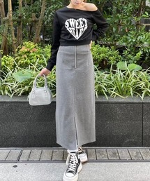 clear | ウエストリブIラインスカート [美シルエット 細見え]≪2024AW新作≫(スカート)