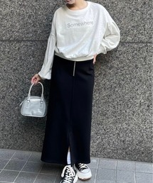 clear | ウエストリブIラインスカート [低身長用サイズ有 美シルエット 細見え]≪2024AW新作≫(スカート)