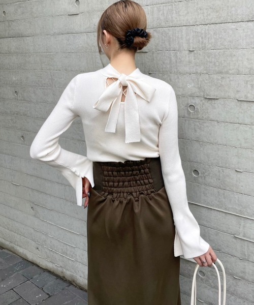 clear（クリア）の「【低身長サイズ有】ウエストリブIラインスカート [骨格ストレート 大人]≪2024AW新作≫（スカート・レディース・カーキ/ブラック/グレー・F/XS）」の15枚目の写真