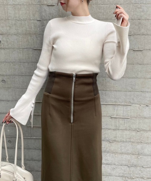 clear（クリア）の「【低身長サイズ有】ウエストリブIラインスカート [骨格ストレート 大人]≪2024AW新作≫（スカート・レディース・カーキ/ブラック/グレー・F/XS）」の14枚目の写真