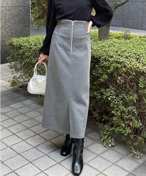 clear（クリア）の「【低身長サイズ有】ウエストリブIラインスカート [骨格ストレート 大人]≪2024AW新作≫（スカート・レディース・カーキ/ブラック/グレー・F/XS）」の18枚目の写真