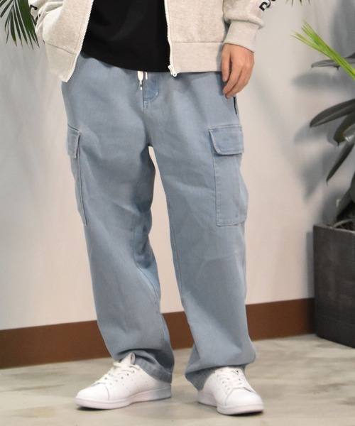 DC(ディーシー)の「DC/ディーシー ワイド カーゴパンツ ルーズシルエット DPT244064(カーゴパンツ・メンズ・カーキ/ダークインディゴブルー/ライトインディゴブルー・M/L/XL)」の14枚目の写真