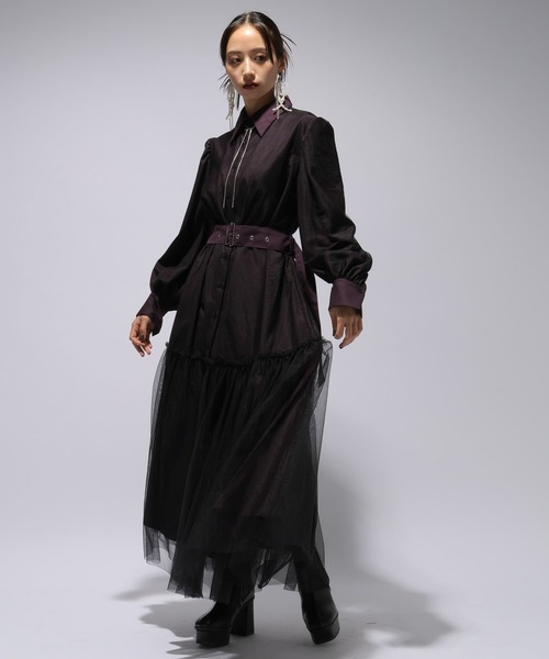 HARE（ハレ）の「チュールレイヤーデザインワンピース(HARE