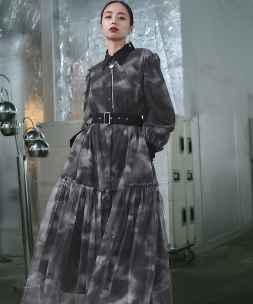 HARE（ハレ）の「チュールレイヤーデザインワンピース(HARE