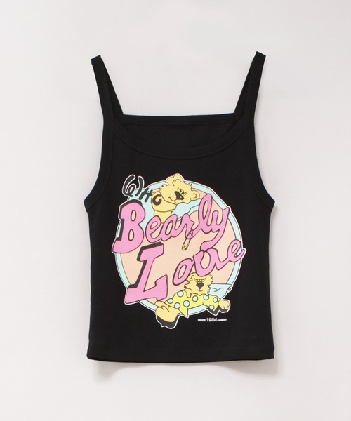 RNA(アールエヌエー)の「M2313 ベアープリント2WAYキャミ(キャミソール・レディース・ブラック/ホワイト・MEDIUM)」の5枚目の写真