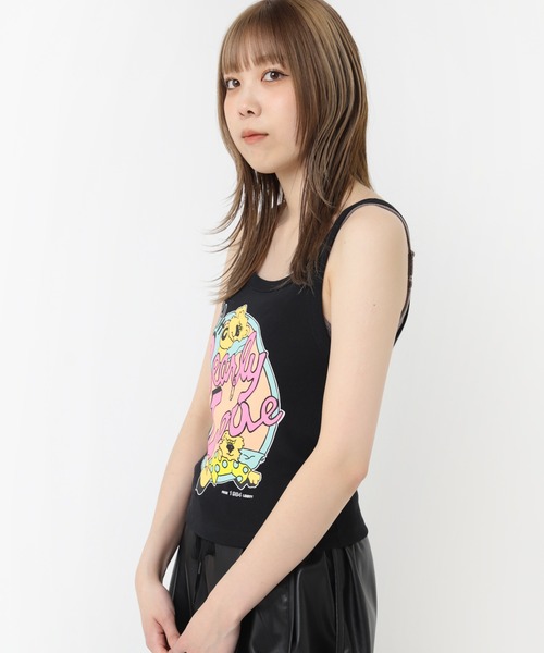 RNA(アールエヌエー)の「M2313 ベアープリント2WAYキャミ(キャミソール・レディース・ブラック/ホワイト・MEDIUM)」の8枚目の写真