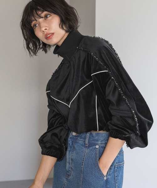 PAGEBOY（ページボーイ）の「ハーフZIPベロアトラックジャケット