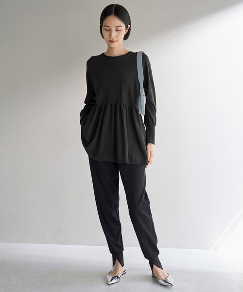 【セール】【洗える】マイビューティニット ペプラム（ニット/セーター）｜UNFILO（アンフィーロ）