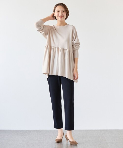 【セール】【洗える】マイビューティニット ペプラム（ニット/セーター）｜UNFILO（アンフィーロ）