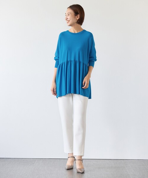 【セール】【洗える】マイビューティニット ペプラム（ニット/セーター）｜UNFILO（アンフィーロ）